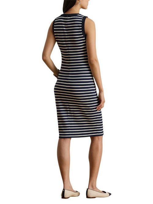 abito donna a righe in cotone blu e bianco Ralph Lauren | 200P09091001